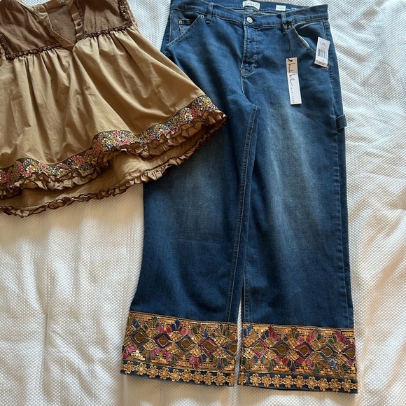 fabulous boho chic  jeans.Size 12 new with tag - Picture 8 of 16